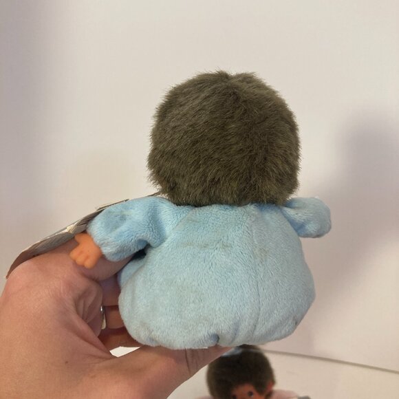 Monchhichi Monkey Bean Bag Baby Set Boy Girl Sekiguchi Doll Toy Tag Japanese - Picture 10 of 16